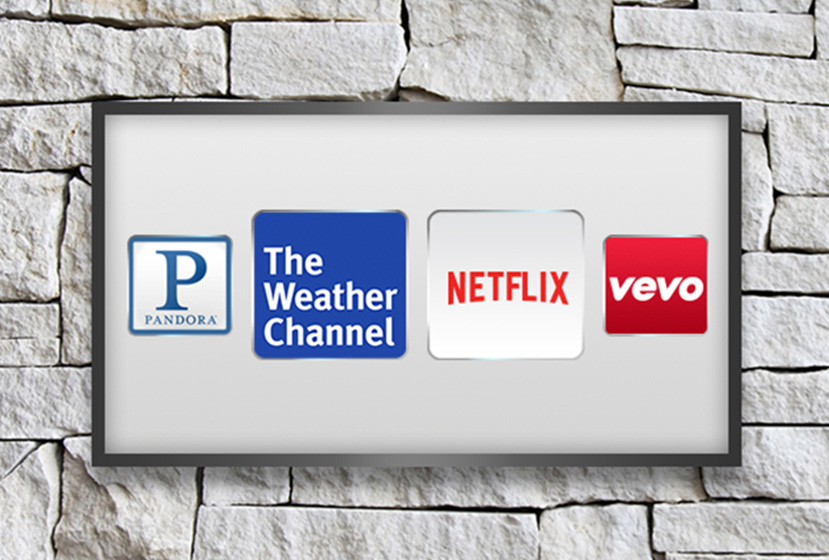 Apps like Pandora, Weather Channel, Netflix, and Vevo