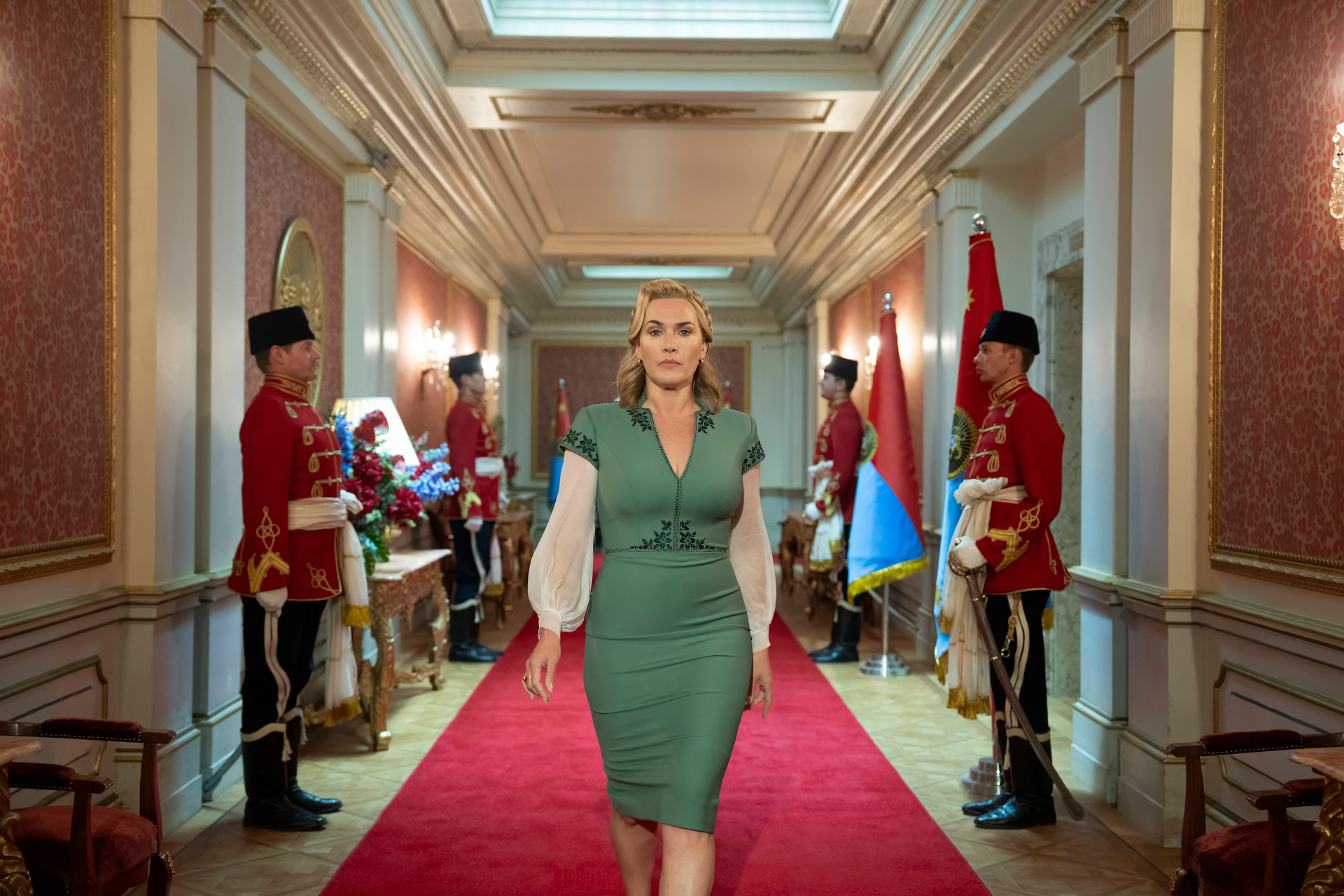 Kate Winslet in a scene from 'The Regime' on HBO