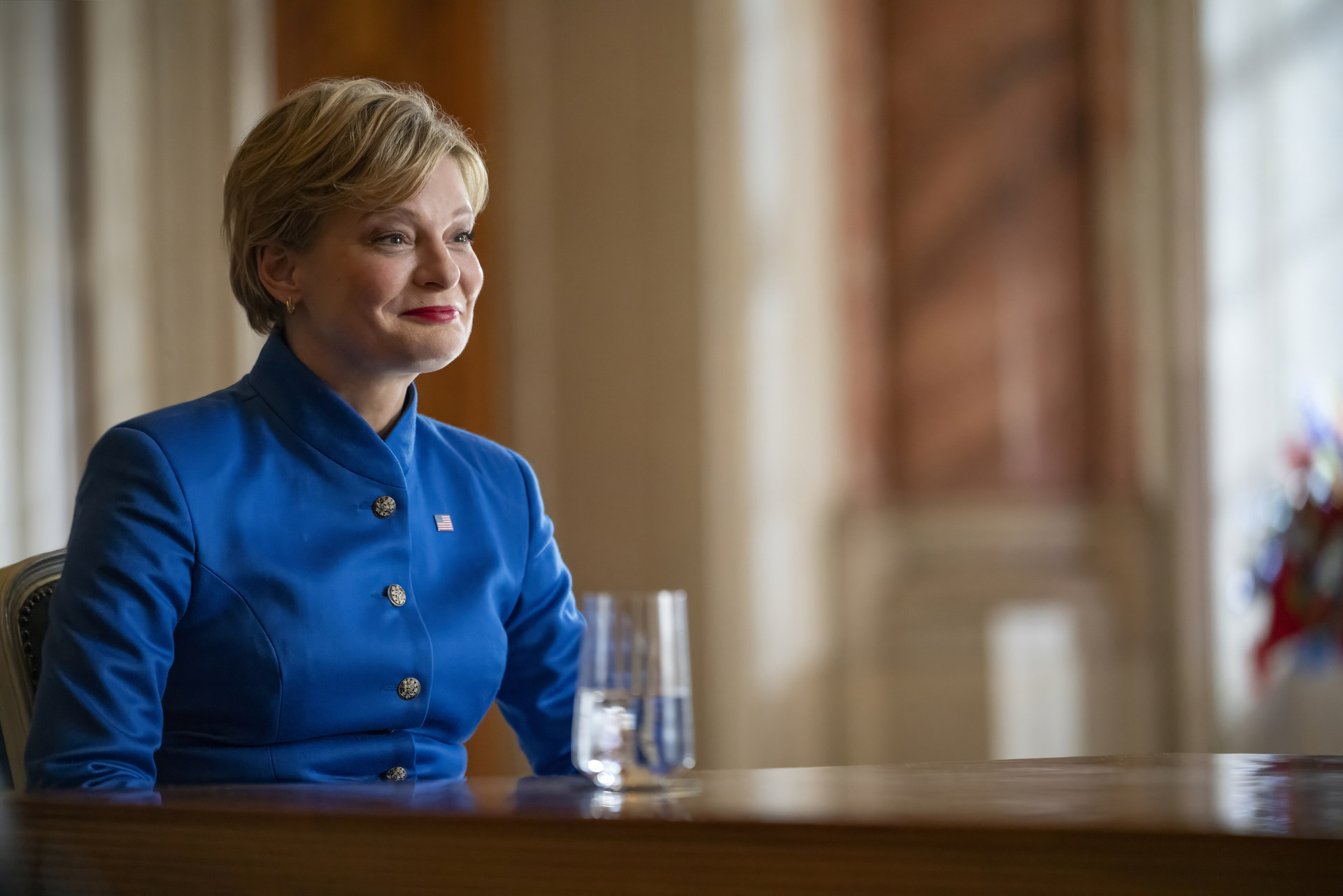 Martha Plimpton in a scene from 'The Regime' on HBO