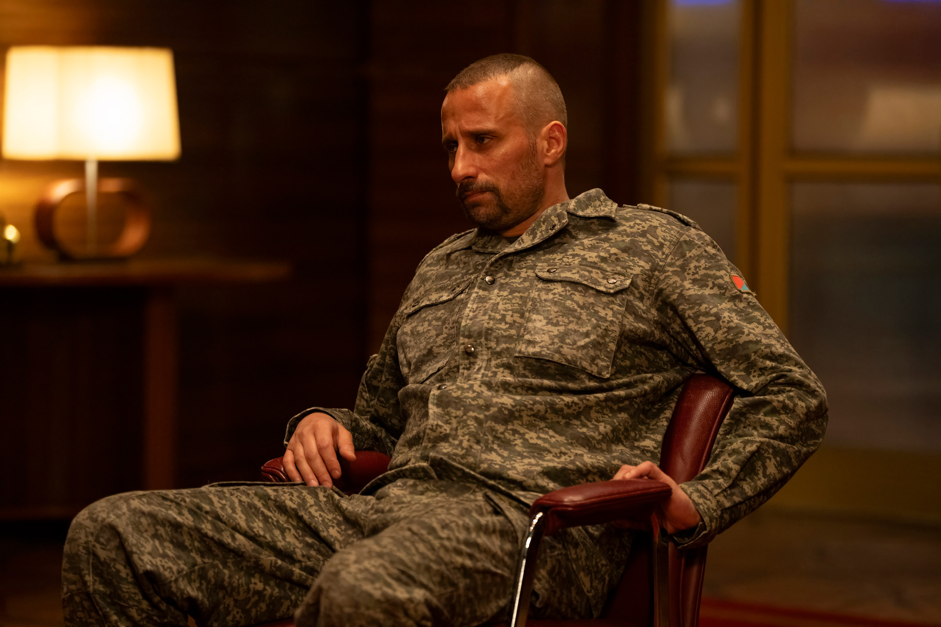 Matthias Schoenarts in a scene from 'The Regime' on HBO
