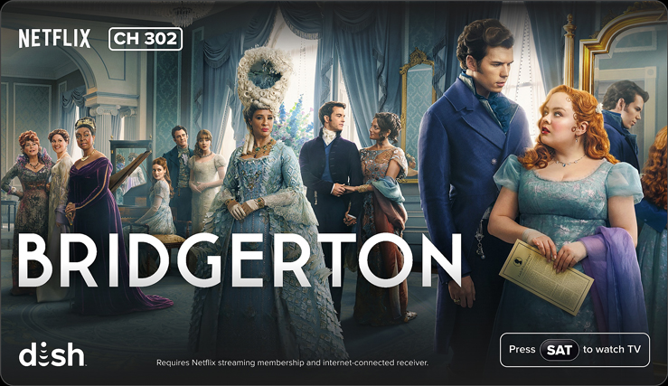 Art for season 3 of 'Bridgerton' on DISH